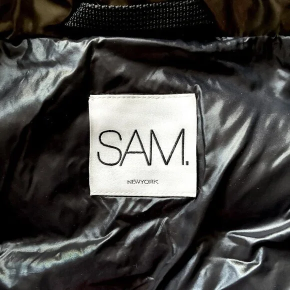 SAM FREESTYLE Puffer Down Jacket in Olive Green - Picture 2 of 7